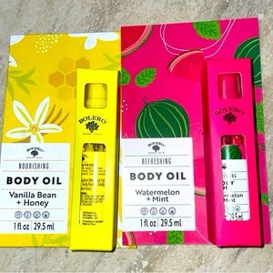 Bundle of 2 Bolero of Beverly Hills Body Oils (Watermelon and Vanilla